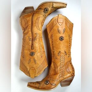 BCBGirls Camel Western Heeled Boots